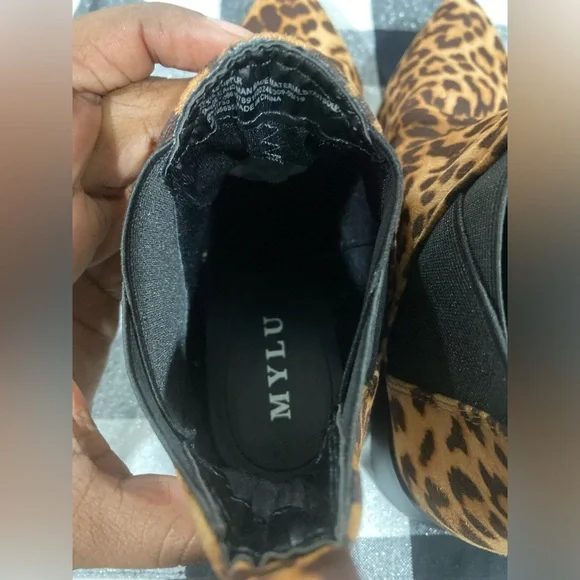 🔥Mylu Leopard Print Booties 8, Brown Boots, Mylu Boots - Picture 3 of 7